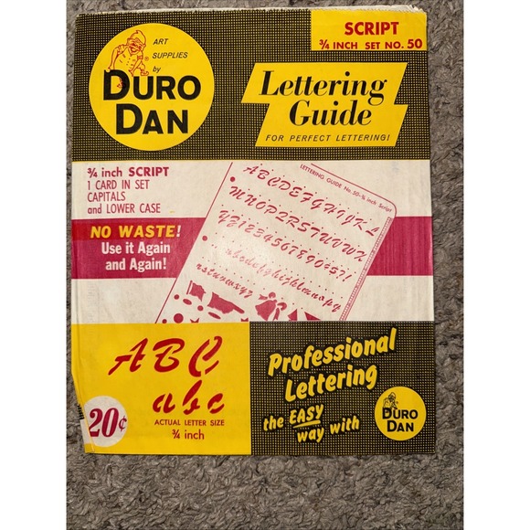 Duro Lettering Stenso | Design | Vintage Stencils Stenso 966 No 5 Gothic Lettering W ...